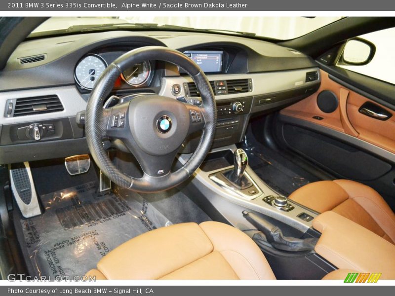 Alpine White / Saddle Brown Dakota Leather 2011 BMW 3 Series 335is Convertible