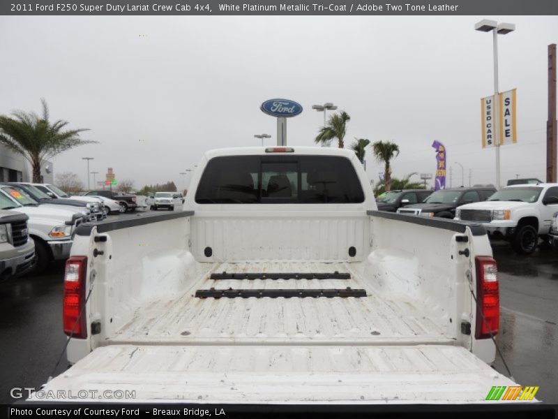 White Platinum Metallic Tri-Coat / Adobe Two Tone Leather 2011 Ford F250 Super Duty Lariat Crew Cab 4x4