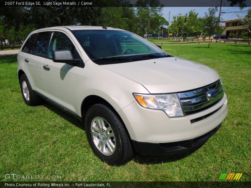 Light Sage Metallic / Camel 2007 Ford Edge SE