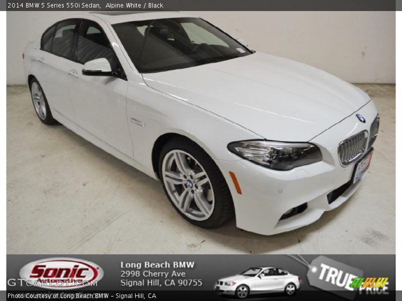 Alpine White / Black 2014 BMW 5 Series 550i Sedan