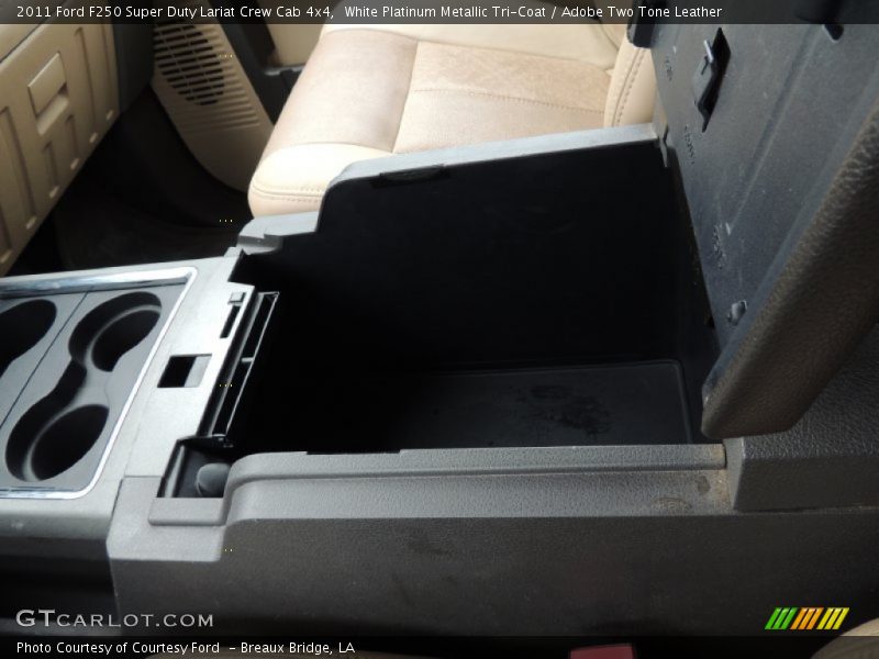 White Platinum Metallic Tri-Coat / Adobe Two Tone Leather 2011 Ford F250 Super Duty Lariat Crew Cab 4x4