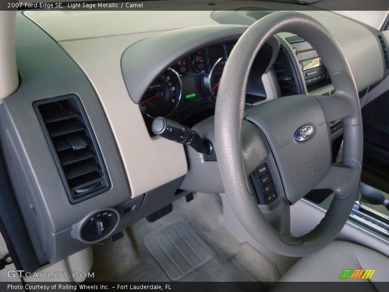 Light Sage Metallic / Camel 2007 Ford Edge SE