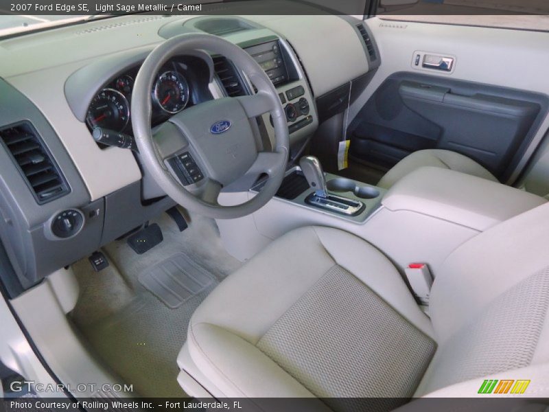 Light Sage Metallic / Camel 2007 Ford Edge SE