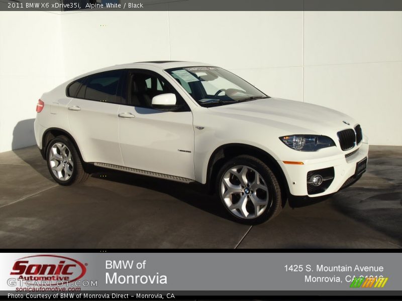 Alpine White / Black 2011 BMW X6 xDrive35i