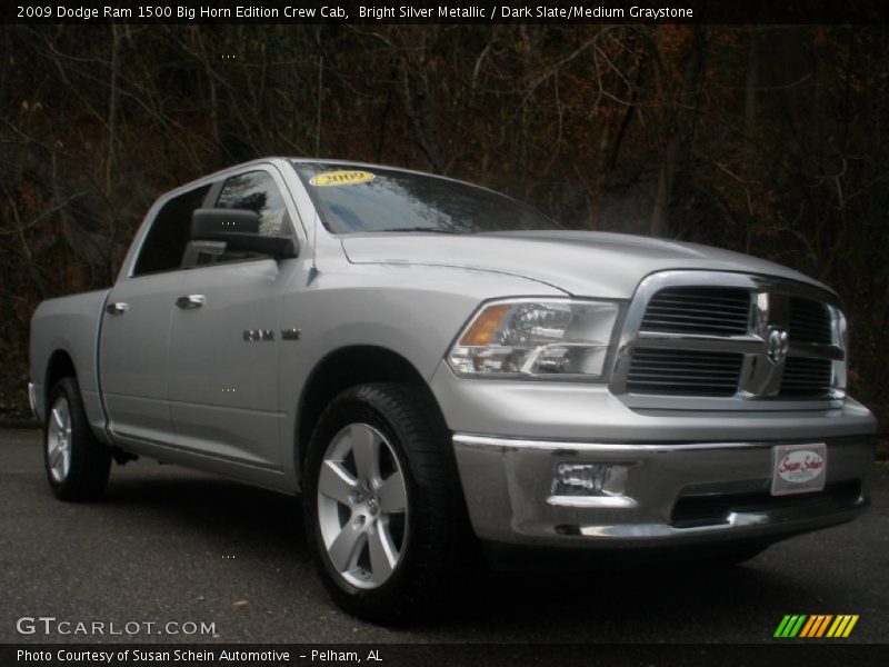 Bright Silver Metallic / Dark Slate/Medium Graystone 2009 Dodge Ram 1500 Big Horn Edition Crew Cab