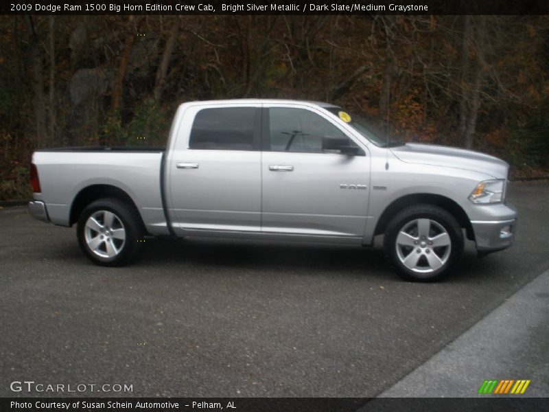 Bright Silver Metallic / Dark Slate/Medium Graystone 2009 Dodge Ram 1500 Big Horn Edition Crew Cab