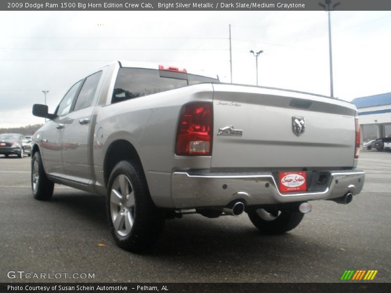 Bright Silver Metallic / Dark Slate/Medium Graystone 2009 Dodge Ram 1500 Big Horn Edition Crew Cab