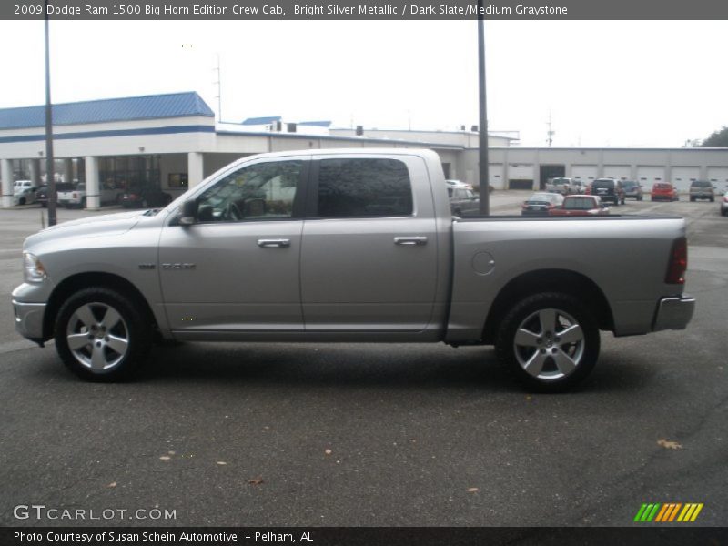 Bright Silver Metallic / Dark Slate/Medium Graystone 2009 Dodge Ram 1500 Big Horn Edition Crew Cab