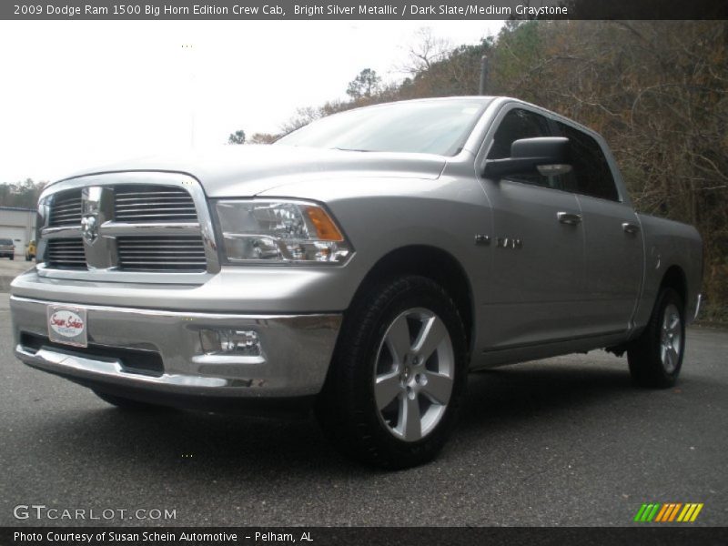 Bright Silver Metallic / Dark Slate/Medium Graystone 2009 Dodge Ram 1500 Big Horn Edition Crew Cab