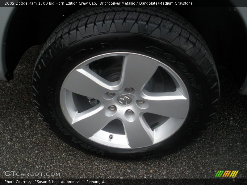 Bright Silver Metallic / Dark Slate/Medium Graystone 2009 Dodge Ram 1500 Big Horn Edition Crew Cab