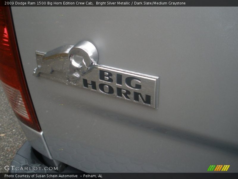 Bright Silver Metallic / Dark Slate/Medium Graystone 2009 Dodge Ram 1500 Big Horn Edition Crew Cab