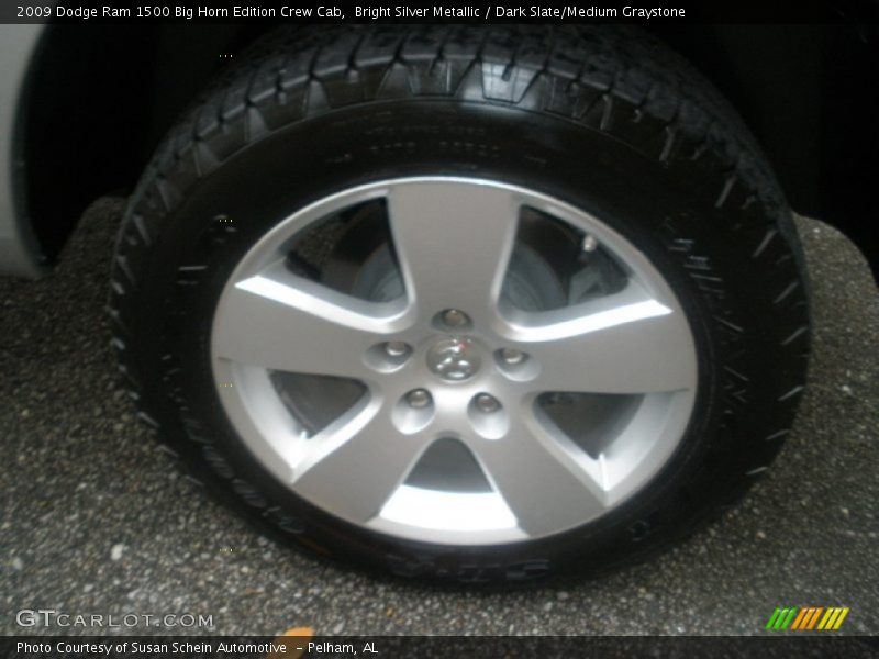 Bright Silver Metallic / Dark Slate/Medium Graystone 2009 Dodge Ram 1500 Big Horn Edition Crew Cab
