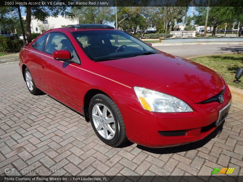San Marino Red / Ivory 2003 Honda Accord EX V6 Coupe