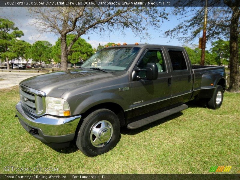 Dark Shadow Grey Metallic / Medium Flint 2002 Ford F350 Super Duty Lariat Crew Cab Dually