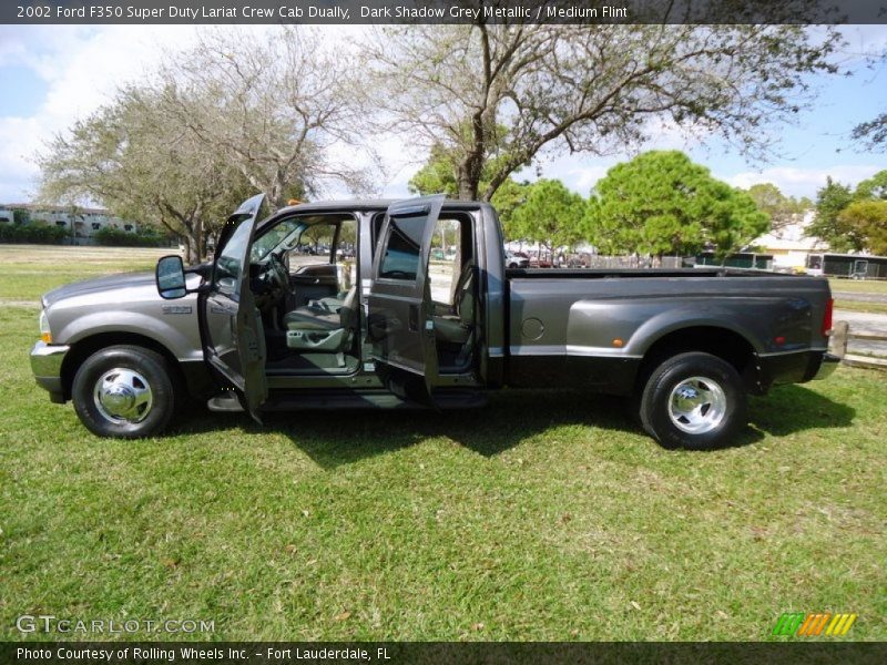 Dark Shadow Grey Metallic / Medium Flint 2002 Ford F350 Super Duty Lariat Crew Cab Dually