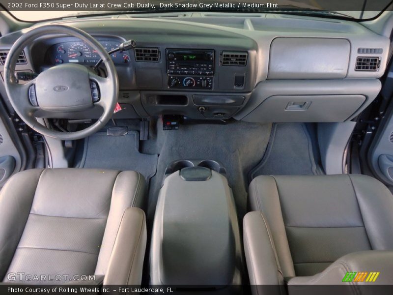 Dark Shadow Grey Metallic / Medium Flint 2002 Ford F350 Super Duty Lariat Crew Cab Dually