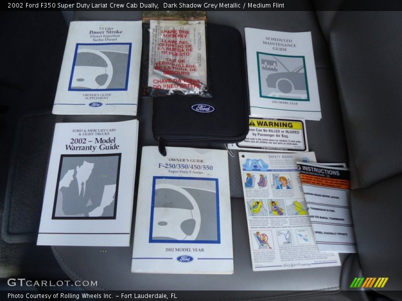 Dark Shadow Grey Metallic / Medium Flint 2002 Ford F350 Super Duty Lariat Crew Cab Dually