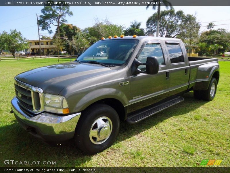 Dark Shadow Grey Metallic / Medium Flint 2002 Ford F350 Super Duty Lariat Crew Cab Dually