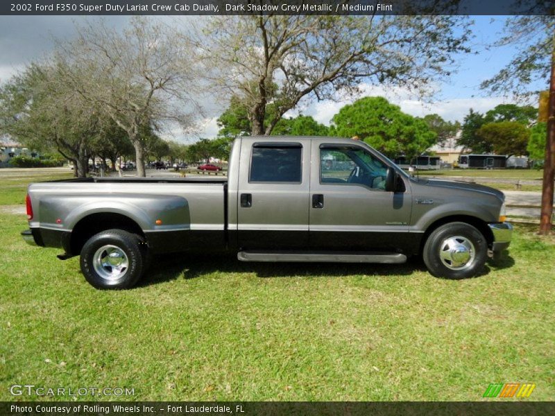 Dark Shadow Grey Metallic / Medium Flint 2002 Ford F350 Super Duty Lariat Crew Cab Dually