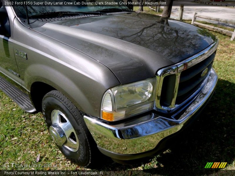 Dark Shadow Grey Metallic / Medium Flint 2002 Ford F350 Super Duty Lariat Crew Cab Dually