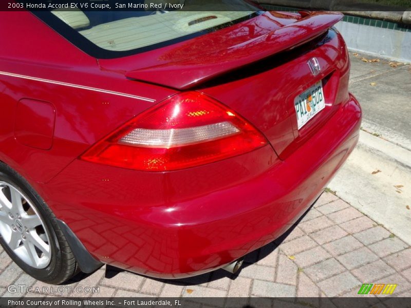 San Marino Red / Ivory 2003 Honda Accord EX V6 Coupe
