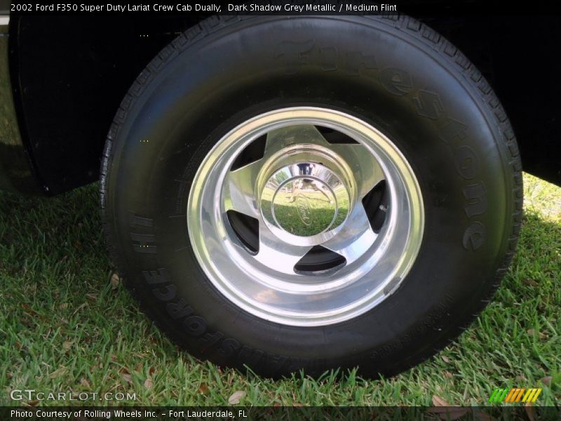 Dark Shadow Grey Metallic / Medium Flint 2002 Ford F350 Super Duty Lariat Crew Cab Dually