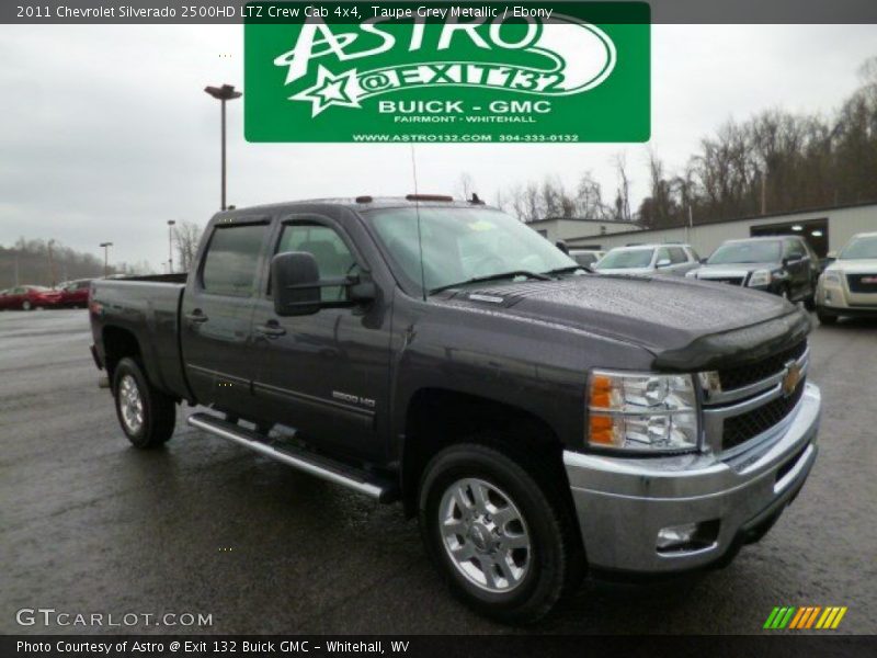 Taupe Grey Metallic / Ebony 2011 Chevrolet Silverado 2500HD LTZ Crew Cab 4x4