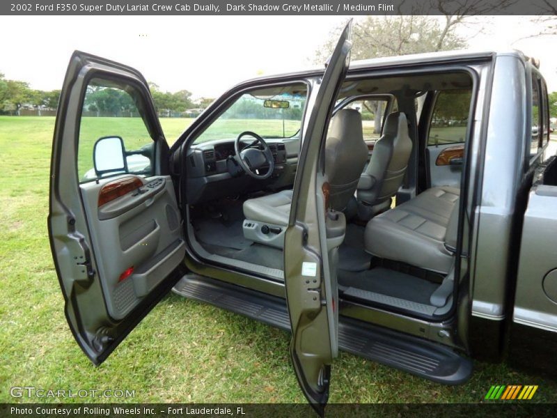 Dark Shadow Grey Metallic / Medium Flint 2002 Ford F350 Super Duty Lariat Crew Cab Dually
