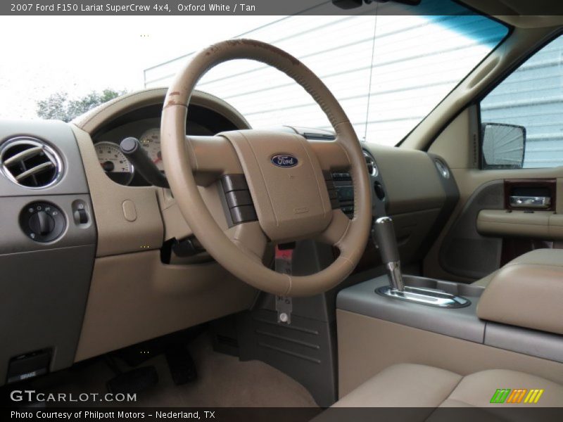 Oxford White / Tan 2007 Ford F150 Lariat SuperCrew 4x4