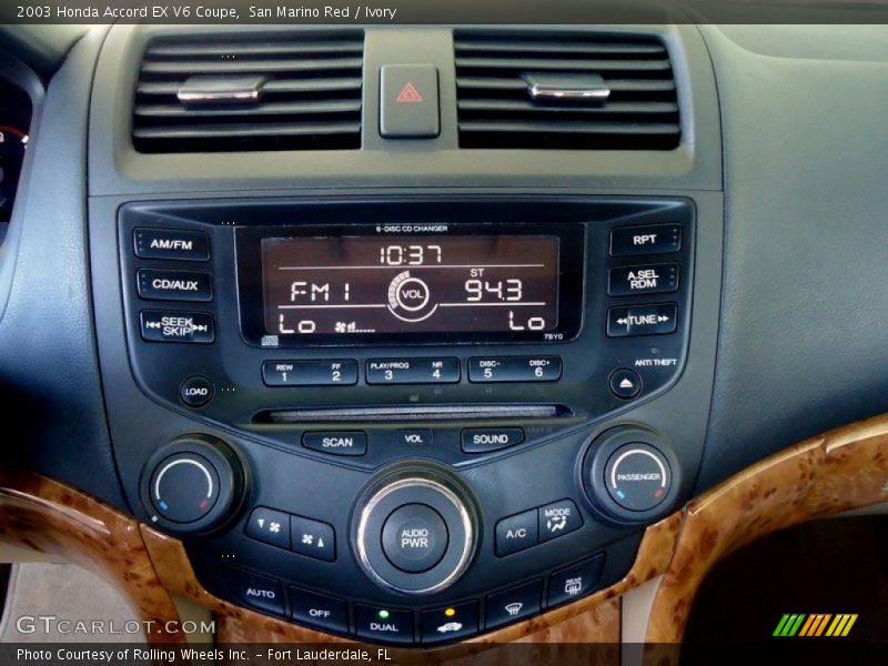 Controls of 2003 Accord EX V6 Coupe