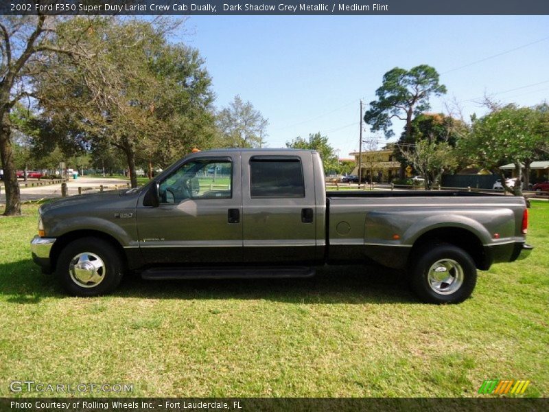 Dark Shadow Grey Metallic / Medium Flint 2002 Ford F350 Super Duty Lariat Crew Cab Dually