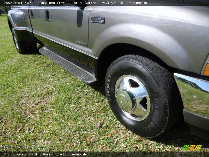 Dark Shadow Grey Metallic / Medium Flint 2002 Ford F350 Super Duty Lariat Crew Cab Dually