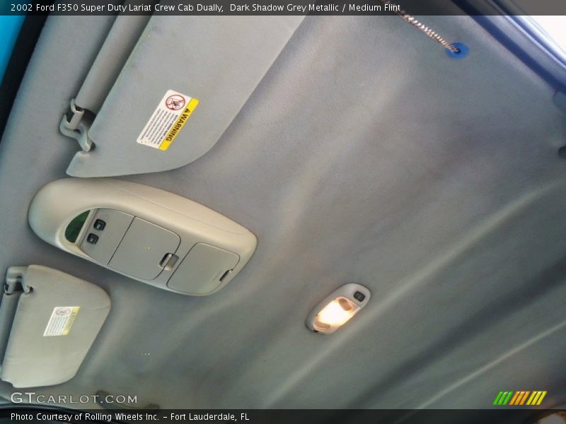 Dark Shadow Grey Metallic / Medium Flint 2002 Ford F350 Super Duty Lariat Crew Cab Dually