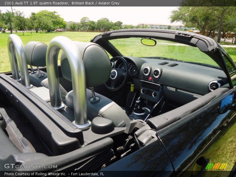 Brilliant Black / Aviator Grey 2001 Audi TT 1.8T quattro Roadster