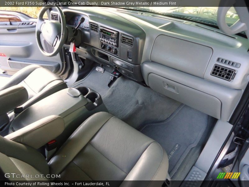 Dark Shadow Grey Metallic / Medium Flint 2002 Ford F350 Super Duty Lariat Crew Cab Dually