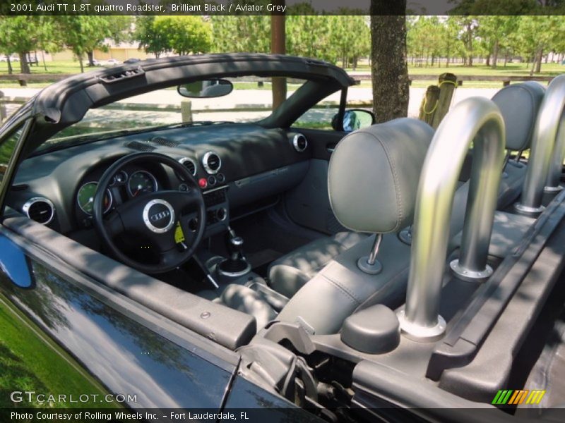 Brilliant Black / Aviator Grey 2001 Audi TT 1.8T quattro Roadster