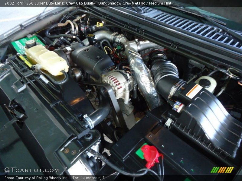 Dark Shadow Grey Metallic / Medium Flint 2002 Ford F350 Super Duty Lariat Crew Cab Dually