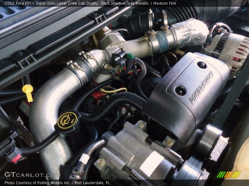 Dark Shadow Grey Metallic / Medium Flint 2002 Ford F350 Super Duty Lariat Crew Cab Dually