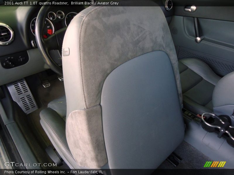Brilliant Black / Aviator Grey 2001 Audi TT 1.8T quattro Roadster