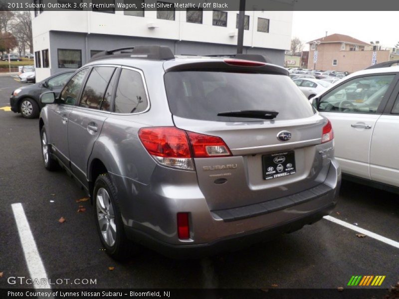 Steel Silver Metallic / Off Black 2011 Subaru Outback 3.6R Premium Wagon