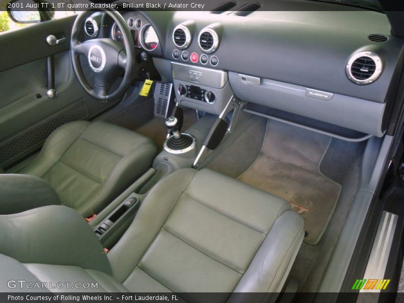 Brilliant Black / Aviator Grey 2001 Audi TT 1.8T quattro Roadster