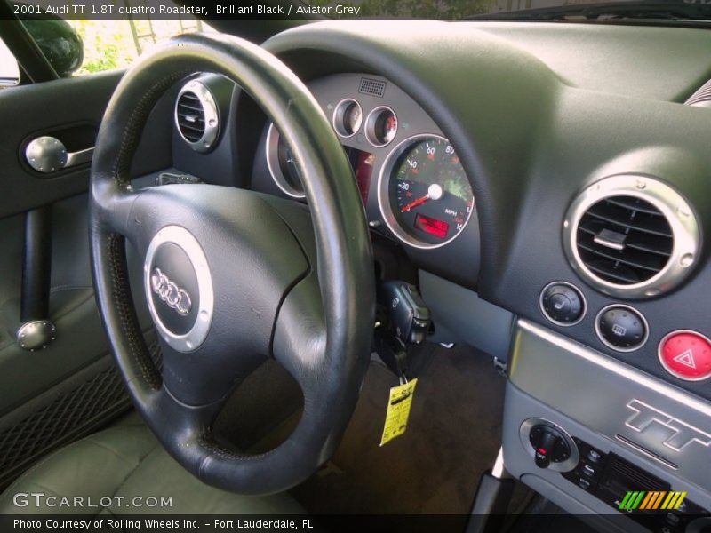 Brilliant Black / Aviator Grey 2001 Audi TT 1.8T quattro Roadster