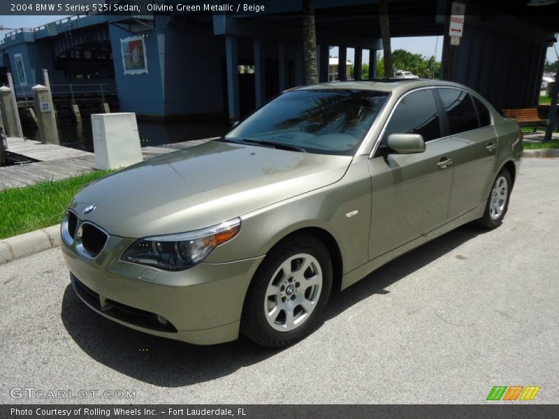 Olivine Green Metallic / Beige 2004 BMW 5 Series 525i Sedan