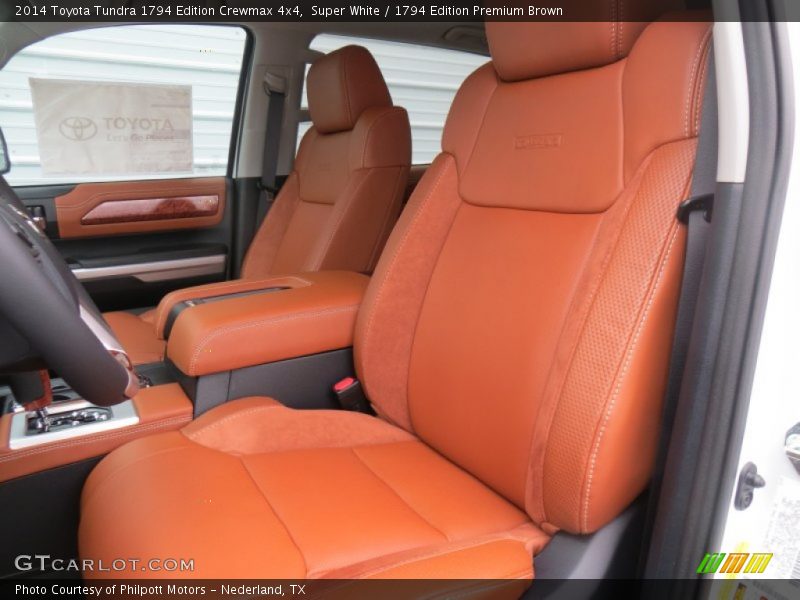 Super White / 1794 Edition Premium Brown 2014 Toyota Tundra 1794 Edition Crewmax 4x4
