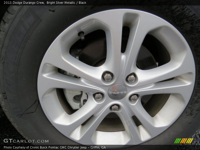 Bright Silver Metallic / Black 2013 Dodge Durango Crew