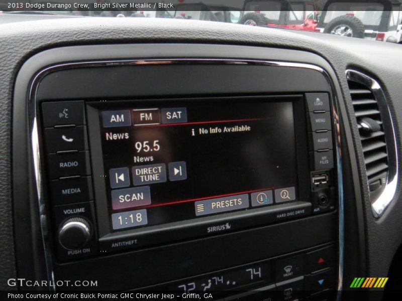 Bright Silver Metallic / Black 2013 Dodge Durango Crew