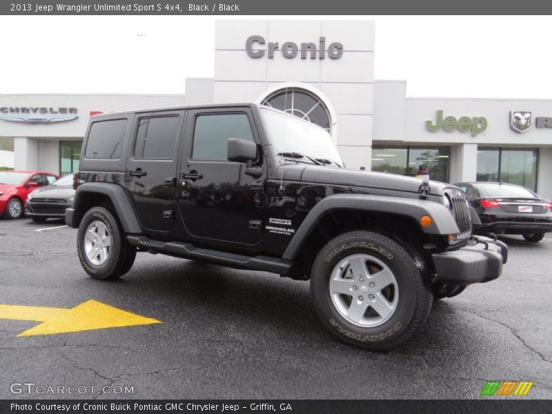 Black / Black 2013 Jeep Wrangler Unlimited Sport S 4x4