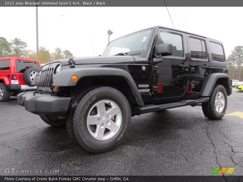 Black / Black 2013 Jeep Wrangler Unlimited Sport S 4x4