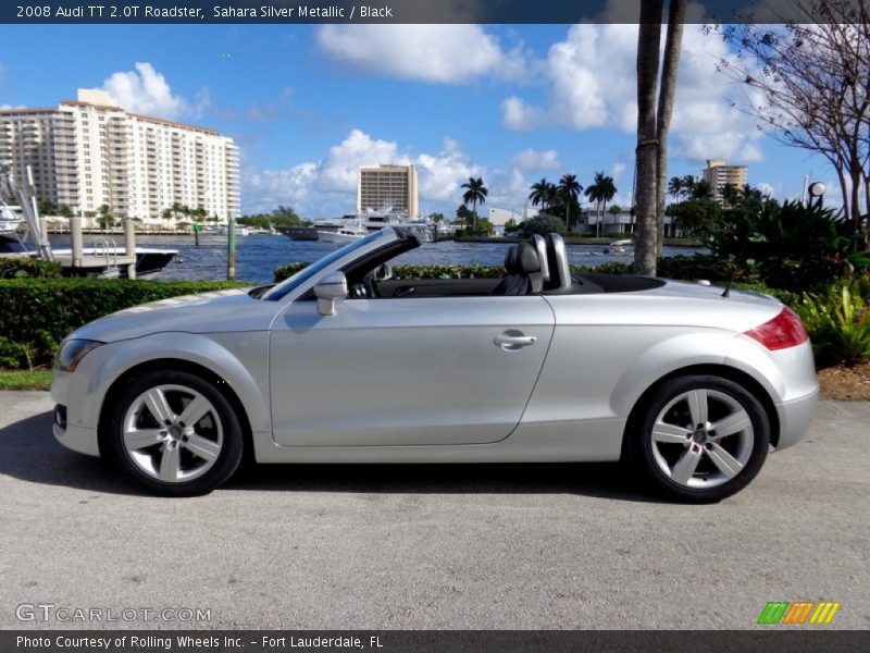 Sahara Silver Metallic / Black 2008 Audi TT 2.0T Roadster