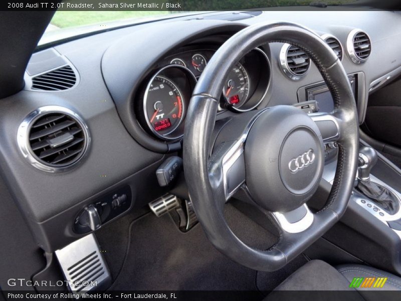 Sahara Silver Metallic / Black 2008 Audi TT 2.0T Roadster